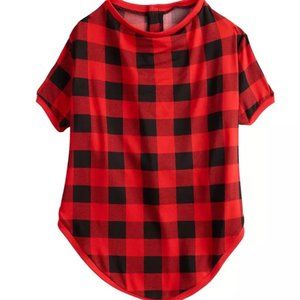 Jammies For Your Families Cuddl Duds red/black Buffalo Plaid Dog Pajamas NWT